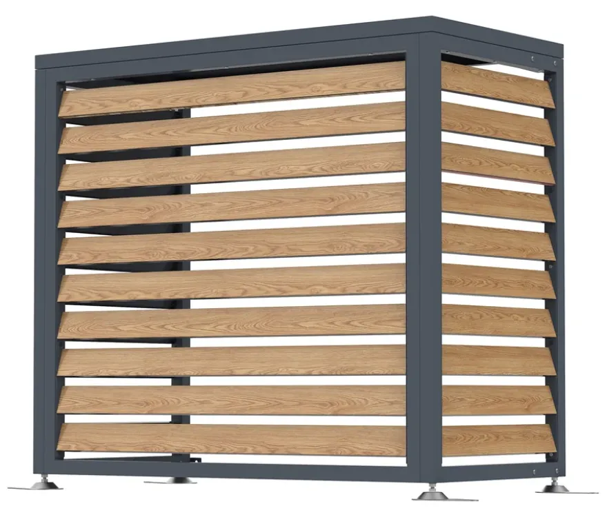 Wärmepumpenabdeckung, ca. 100 cm, Holzoptik