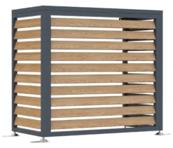 Wärmepumpenabdeckung, ca. 100 cm, Holzoptik