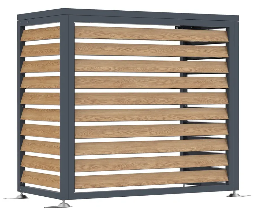 Wärmepumpenabdeckung, ca. 100 cm, Holzoptik