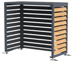 Wärmepumpenabdeckung, ca. 100 cm, Holzoptik