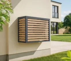 Wärmepumpenabdeckung, ca. 100 cm, Holzoptik