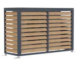 Wärmepumpenabdeckung, ca. 140 cm, Holzoptik