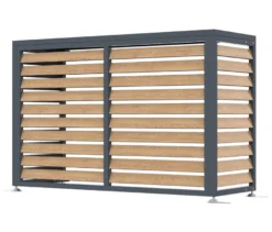 Wärmepumpenabdeckung, ca. 140 cm, Holzoptik