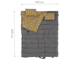 XXL-Doppelschlafsack mit integrierten Kissen