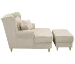 XXL-Ohrensessel »Harvard« in Cordstoff, beige