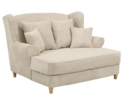 XXL-Ohrensessel »Harvard« in Cordstoff, beige
