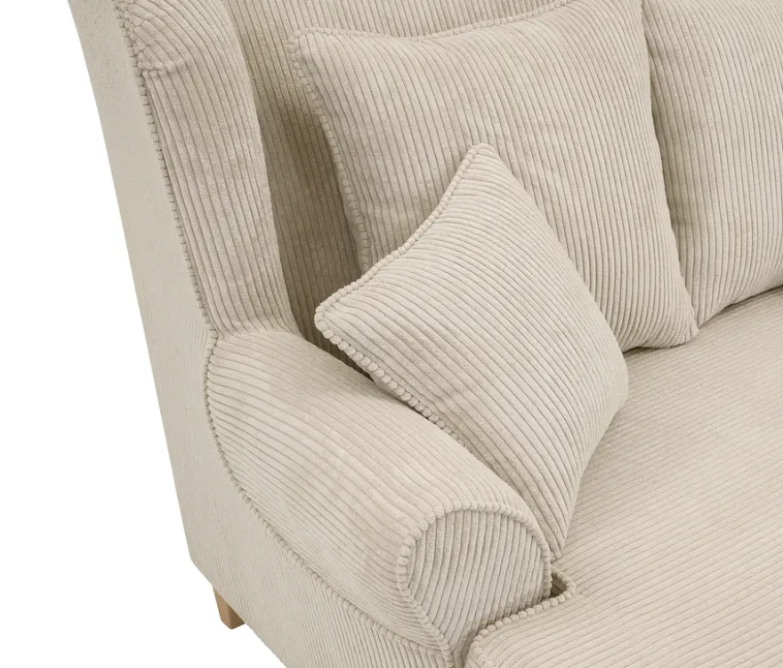 XXL-Ohrensessel »Harvard« in Cordstoff, beige