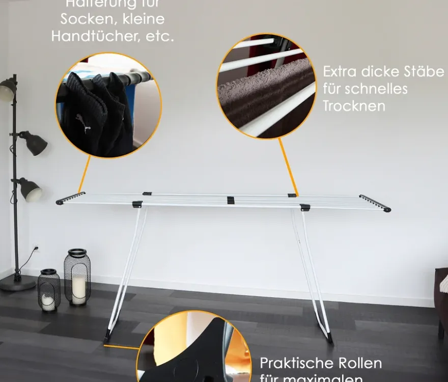 Yoursol Teleskop-Wäscheständer, weiß