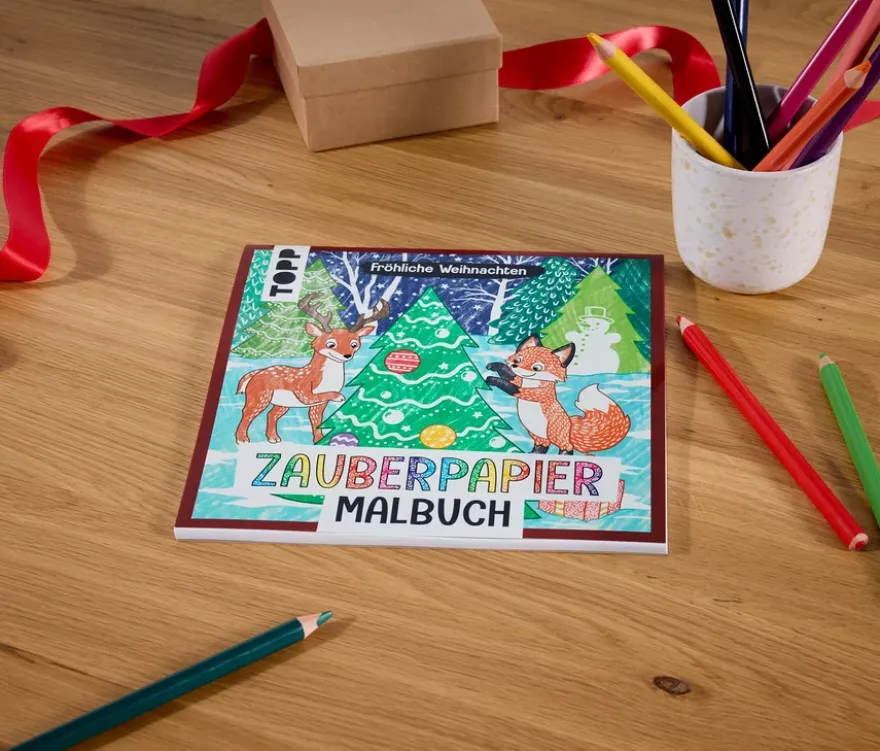 Zauberpapier-Malbuch »Fröhliche Weihnachten«