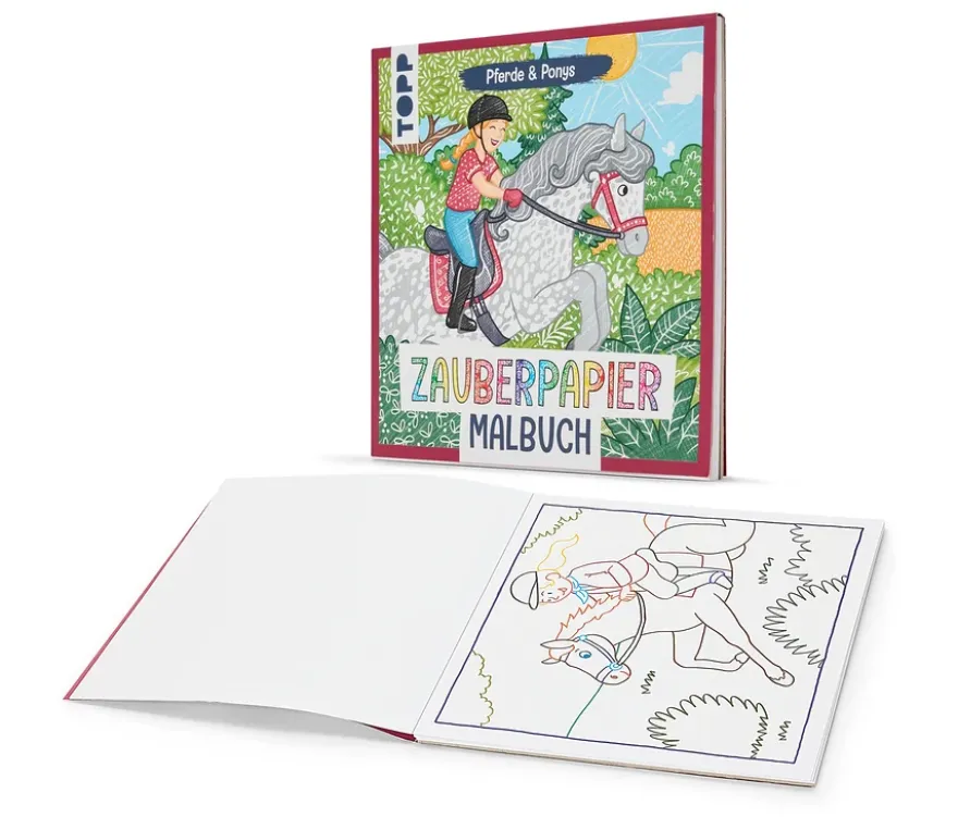 Zauberpapier Malbuch »Pferde und Ponys«