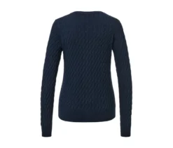 Zopfstrickpullover, dunkelblau