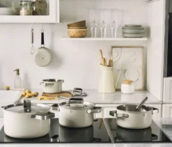 ZWILLING PURE Edelstahl-Kochgeschirr-Set, 5-teilig, elfenbeinfarben
